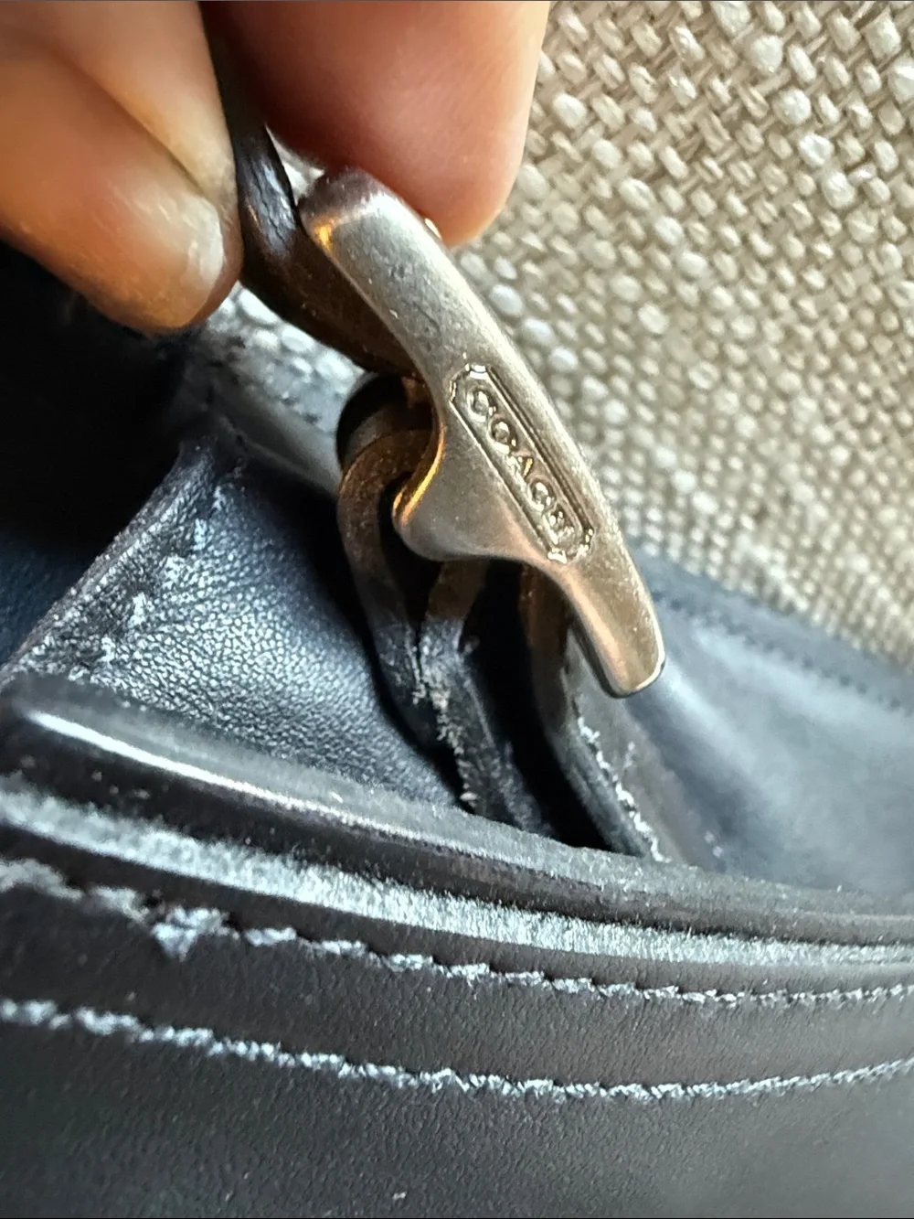 Coach sleek black